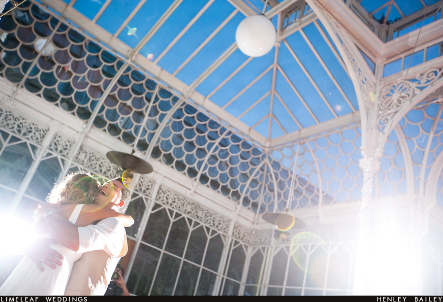 Groom laughs during his first dance