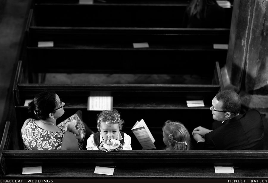 Kid in pews