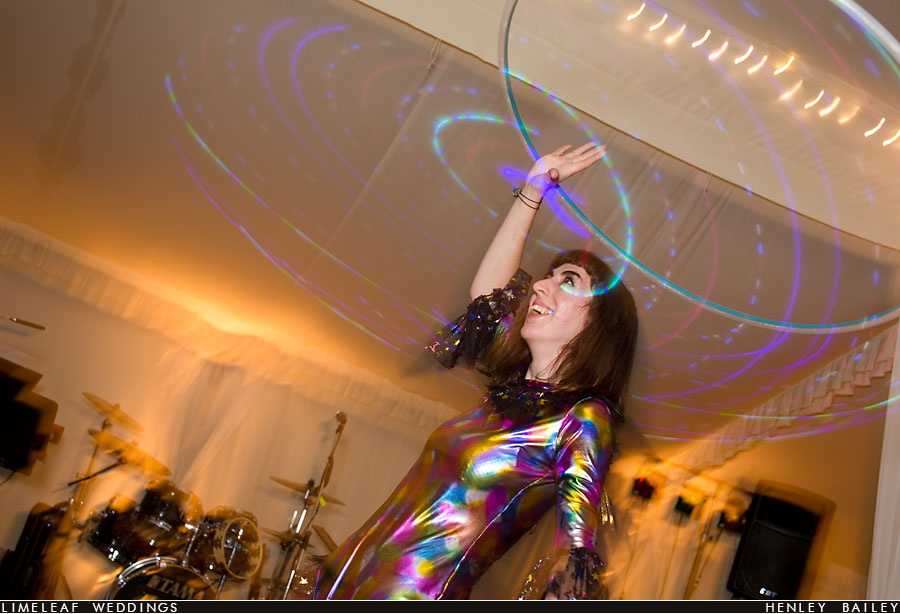 Wedding guest puts on a hooping display
